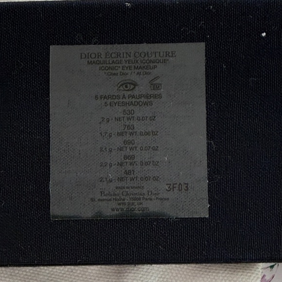 Dior ECRIN COUTURE iconic eye makeup Eyeshadow Palette with pouch, 3 Dior sample - Picture 10 of 12